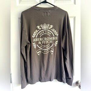 Abercrombie & Fitch Soft A&F Relaxed Fit Men’s Long Sleeved Grey T Shirt size M